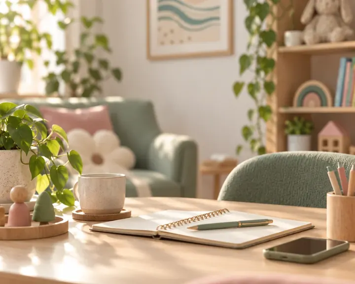 Ön görüşme için sıcak ve huzurlu bekleme alanı