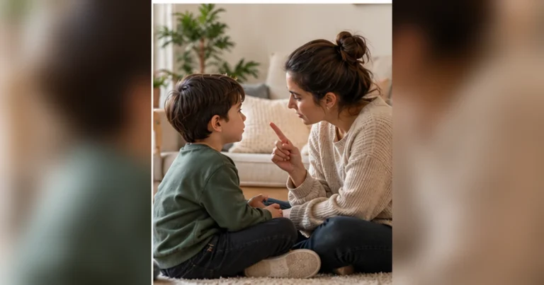 Çocuklara sınır koymak konusunda sakin ebeveyn çocuk konuşması